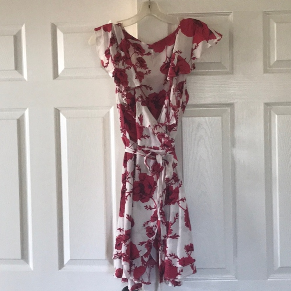 Free People floral wrap dress